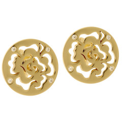 Orphelia® 'Fiore' Dames Zilver 925 925 Oorknoppen - Goudkleurig ZO-7079/2