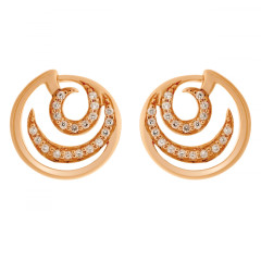 Orphelia® 'Elaine' Women's Sterling Silver Stud Earrings - Rose ZO-7084/1