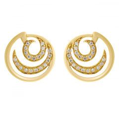 Orphelia® 'Elaine' Women's Sterling Silver Stud Earrings - Gold ZO-7084/2