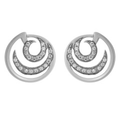 Orphelia® 'Elaine' Women's Sterling Silver Stud Earrings - Silver ZO-7084