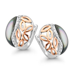 Orphelia® 'Unari' Dames Zilver 925 925 Oorknoppen - Zilver/Rosé ZO-7112