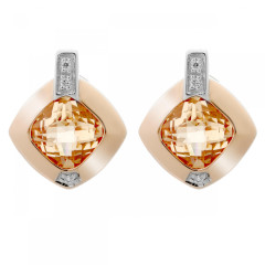 Orphelia® 'Athena' Dames Zilver 925 925 Oorknoppen - Zilver/Rosé ZO-7113
