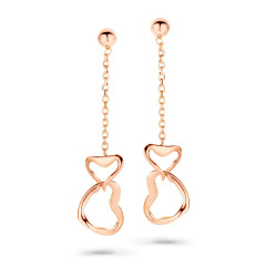 Orphelia® 'Zelma' Women's Sterling Silver Drop Earrings - Rose ZO-7179/RG