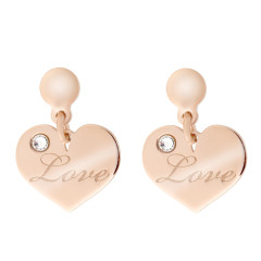 Orphelia® 'Liliana' Women's Sterling Silver Drop Earrings - Rose ZO-7187/RG
