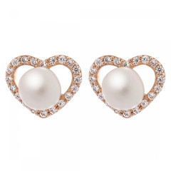 Orphelia® 'Alberte' Femmes Argent Puce d'oreille - Rosé ZO-7233/RG