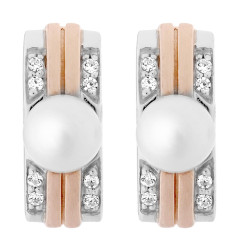 Orphelia® 'Lea' Femmes Argent Puce d'oreille - Argent/Rose ZO-7284