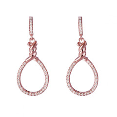 Orphelia® 'Aava' Women's Sterling Silver Drop Earrings - Rose ZO-7421