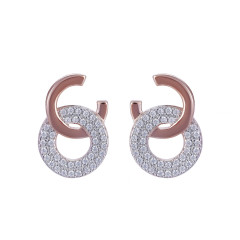 Orphelia® 'Carleen' Femmes Argent Boucle d'oreille - Rosé ZO-7440