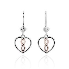 Orphelia® 'Delilah' Dames Zilver 925 925 Oorhangers - Zilver/Rosé ZO-7475