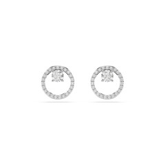 Swarovski® 'Dextera' Women's Base Metal Stud Earrings - Silver 5692262