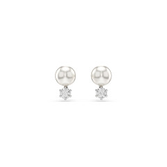 Swarovski® 'Matrix' Women's Base Metal Stud Earrings - Silver 5694225