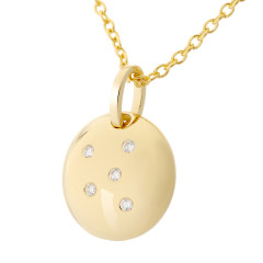 Orphelia® 'Linn' Women's Sterling Silver Chain with Pendant - Gold ZH-7130/G