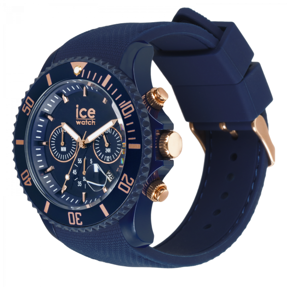 Ice Watch® Chronograph 'Ice Chrono - Dark Blue Rose-gold' Men's Watch 020621
