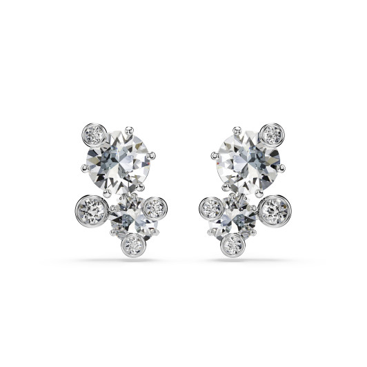 Swarovski® 'Constella' Femmes Métall Puce d'oreille - Argent 5732253