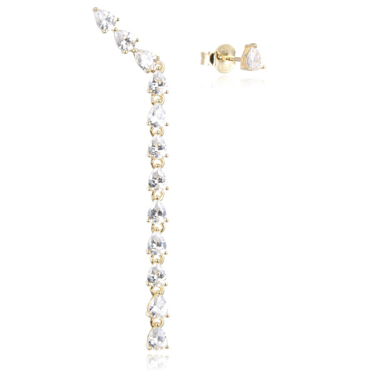 Gena.paris® 'Shine' Damen Sterling Silber Ohrhänger - Gold GBO1352-Y