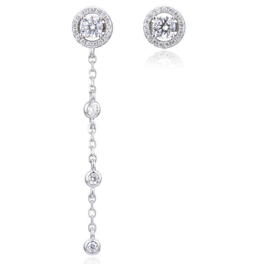 Gena.paris® 'The One' Damen Sterling Silber Ohrhänger - Silber GBO1529-W