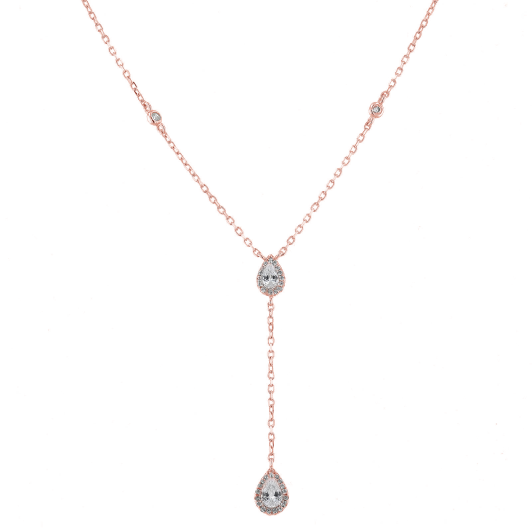 Gena.paris® 'Mono' Damen Sterling Silber Halsband - Rosé GC1458-R