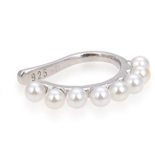 Gena.paris® 'Pearl' Damen Sterling Silber Ohrstulpe - Silber GBO1218-W