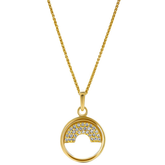 Orphelia® 'Tista' Dames Zilver 925 925 Hanger met Ketting - Goudkleurig ZH-7586/G