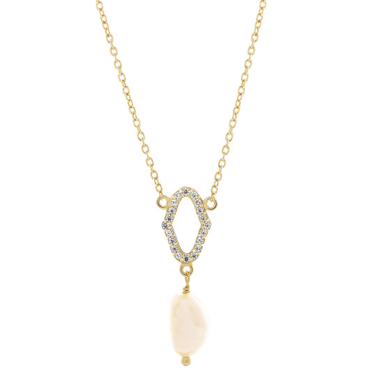 Orphelia® 'Normandy' Dames Zilver 925 925 Hanger met Ketting - Goudkleurig ZK-7574/G