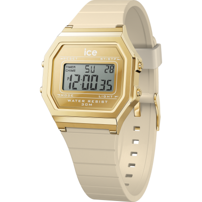 Ice Watch® Digital 'Ice Digit Retro - Metal Gold Mirror - Almond Skin' Women's Watch (Small) 022732