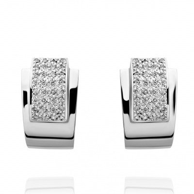 Orphelia Elina Women's White-gold 18k Clip Earrings OD-5272 #1
