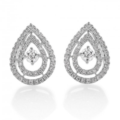 Orphelia Gianna Women's White-gold 18k Stud Earrings OD-5298 #1