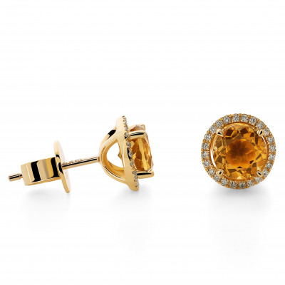Orphelia Mattea Women's Yellow-gold 18k Stud Earrings OD-5340 #1