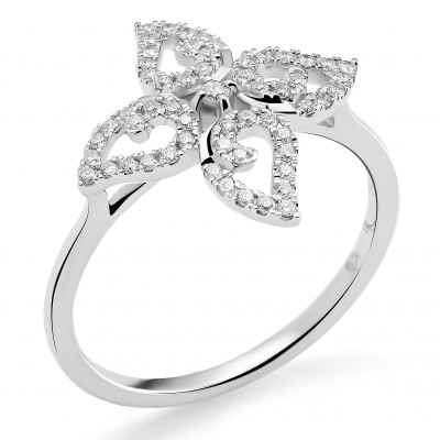 Orphelia® Women's White-Gold 18K Ring RD-3216 #1