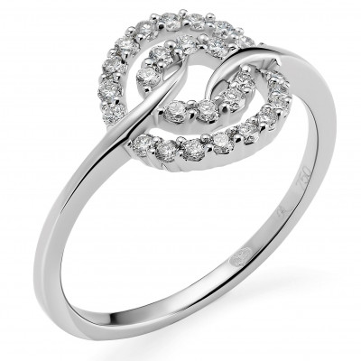 Orphelia® Women's White-Gold 18K Ring RD-3217 #1