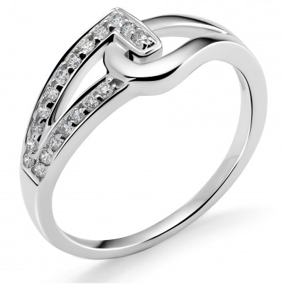 Orphelia® Women's White-Gold 18K Ring RD-3222 #1