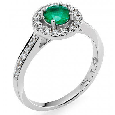 Orphelia® Women's White-Gold 18K Ring RD-3916/EM #1
