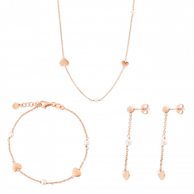 Orphelia Women's Silver Set: Chain + Bracelet + Earrings SET-7378 #1