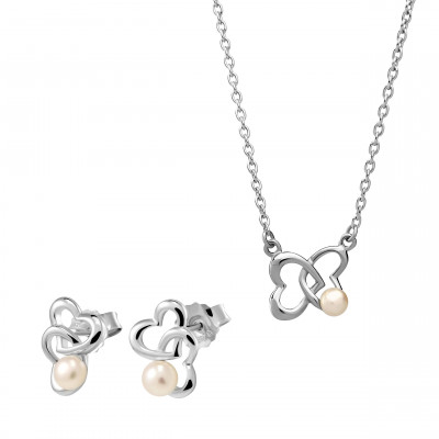 Orphelia Lili Women's Silver Set: Chain-pendant + Earrings SET-7513 #1
