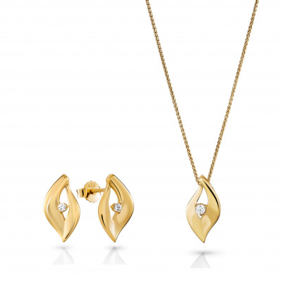 Orphelia Milan Women's Silver Set: Chain-pendant + Earrings SET-7519/G #1