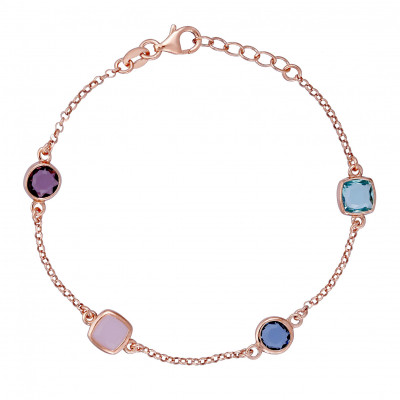 Orphelia® 'Fawn' Women's Sterling Silver Bracelet - Rose ZA-7410 #1