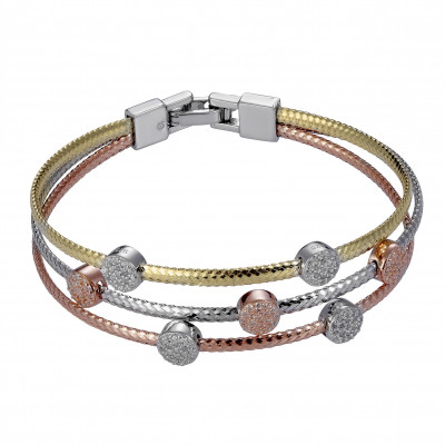 Orphelia® Women's Sterling Silver Bracelet - Gold/Silver/Rose ZA-7413 #1