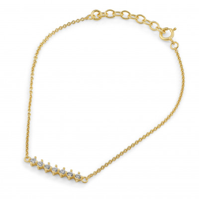 Orphelia Orphelia 'Shine' Women's Sterling Silver Bracelet - Gold ZA-7546/G #1