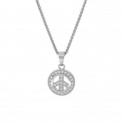Women's Sterling Silver Chain with Pendant - Silver ZH-7336