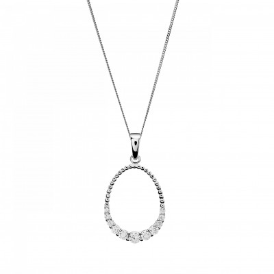 Orphelia Orphelia 'Aria' Women's Sterling Silver Chain with Pendant - Silver ZH-7494 #1