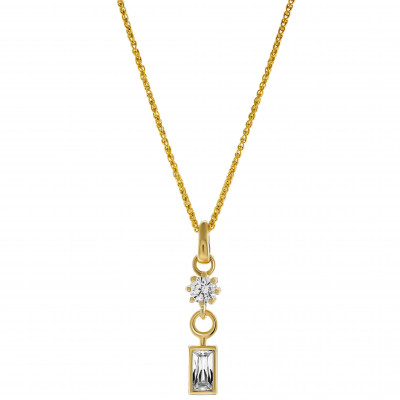 Orphelia® 'Madelyn' Women's Sterling Silver Pendant with Chain - Gold ZH-7583/G