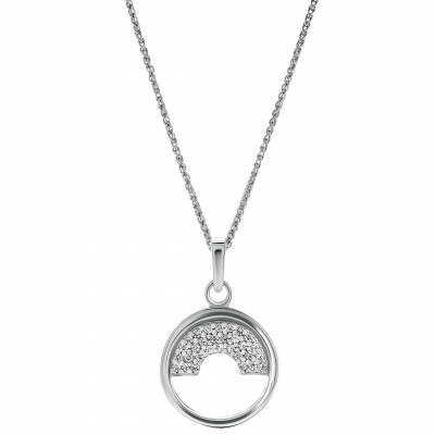 'Tista' Women's Sterling Silver Pendant with Chain - Silver ZH-7586