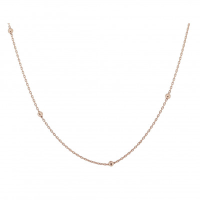 Orphelia® Women's Sterling Silver Chain without Pendant - Rose ZK-7200/RG #1