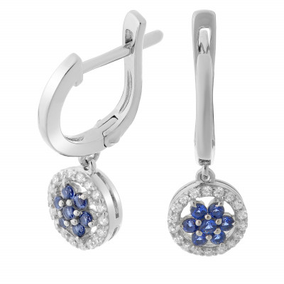 'Erina' Women's Sterling Silver Drop Earrings - Silver ZO-7047