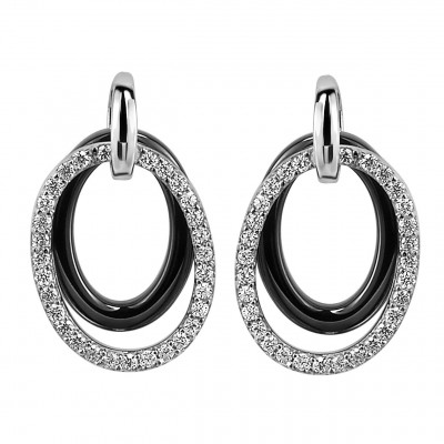 Orphelia Alvia Women's Silver Drop Earrings ZO-7067 #1
