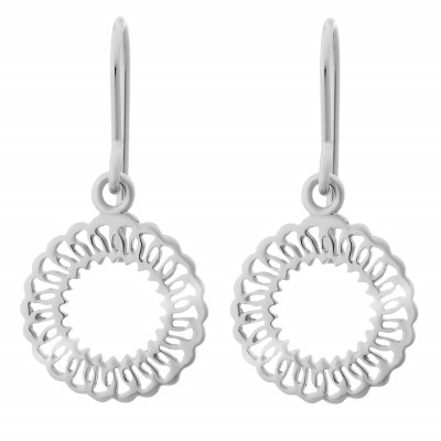 'Amada' Women's Sterling Silver Drop Earrings - Silver ZO-7075