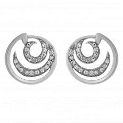 Orphelia Elaine Women's Silver Stud Earrings ZO-7084 #1