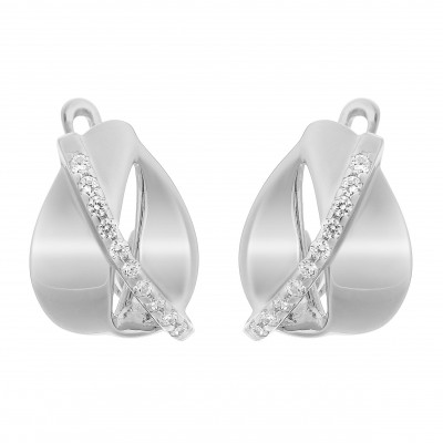 Orphelia Idia Women's Silver Stud Earrings ZO-7086 #1
