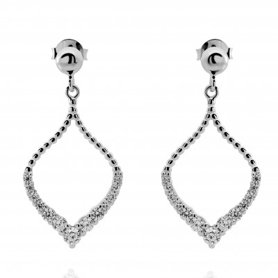 Orphelia Grace Women's Silver Drop Earrings ZO-7493 #1