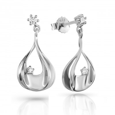 Orphelia Etoile Women's Silver Drop Earrings ZO-7524 #1